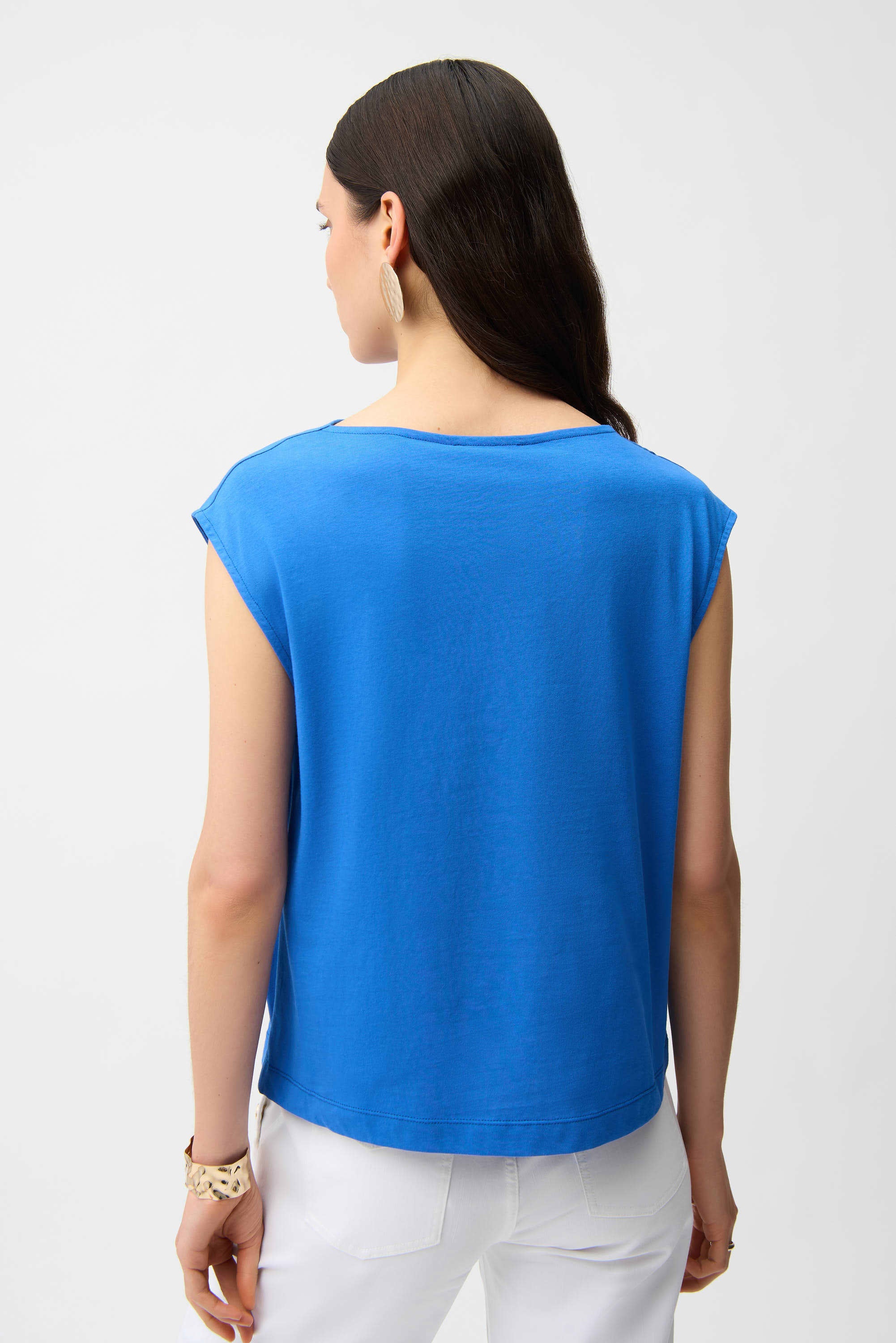 Cotton Top With Asymmetrical Collar