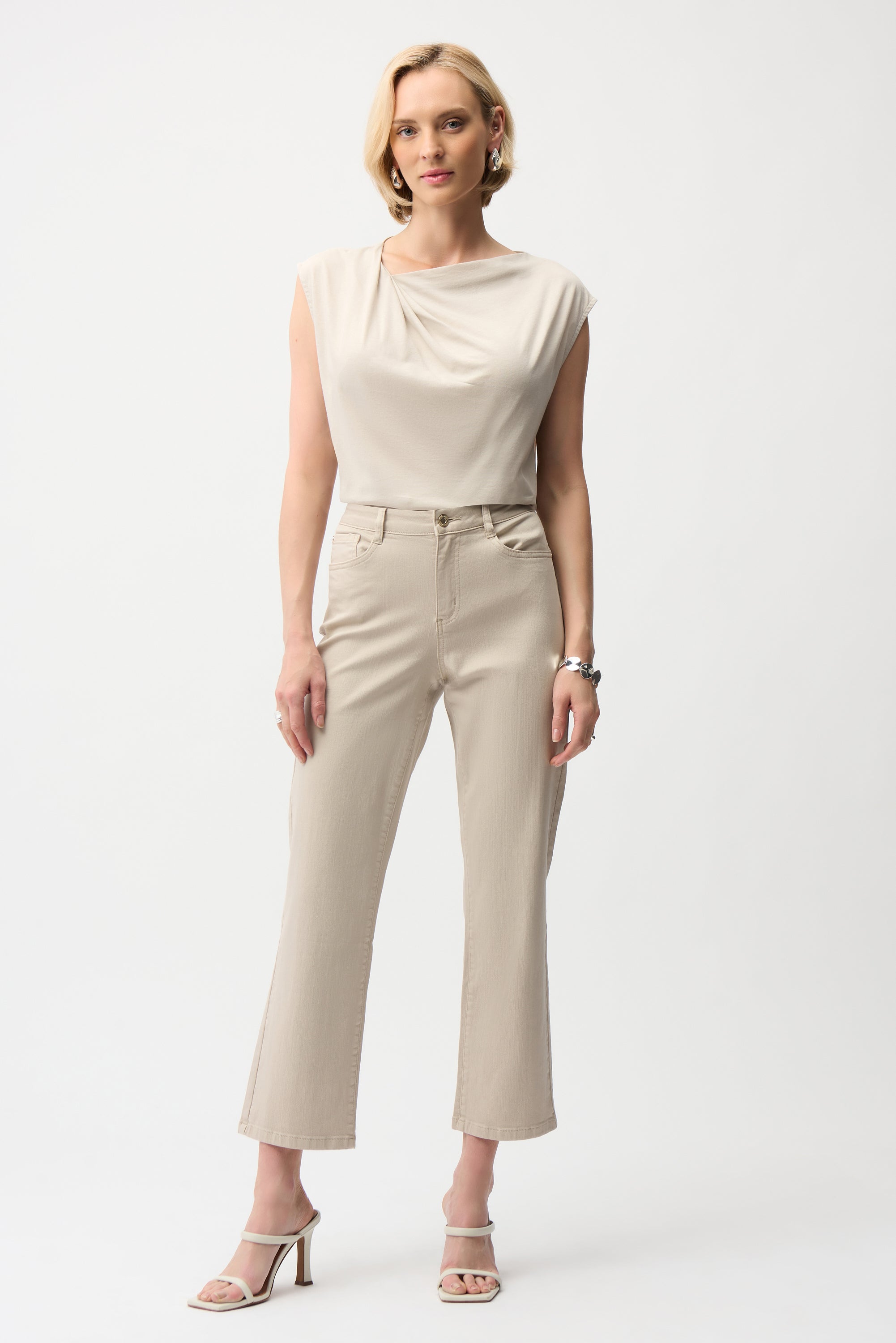 Cotton Top With Asymmetrical Collar