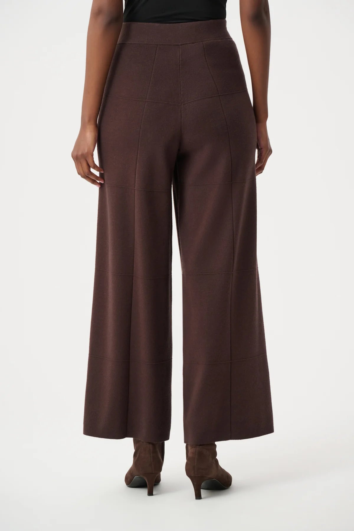 Square Stitch Knit Culotte Pant