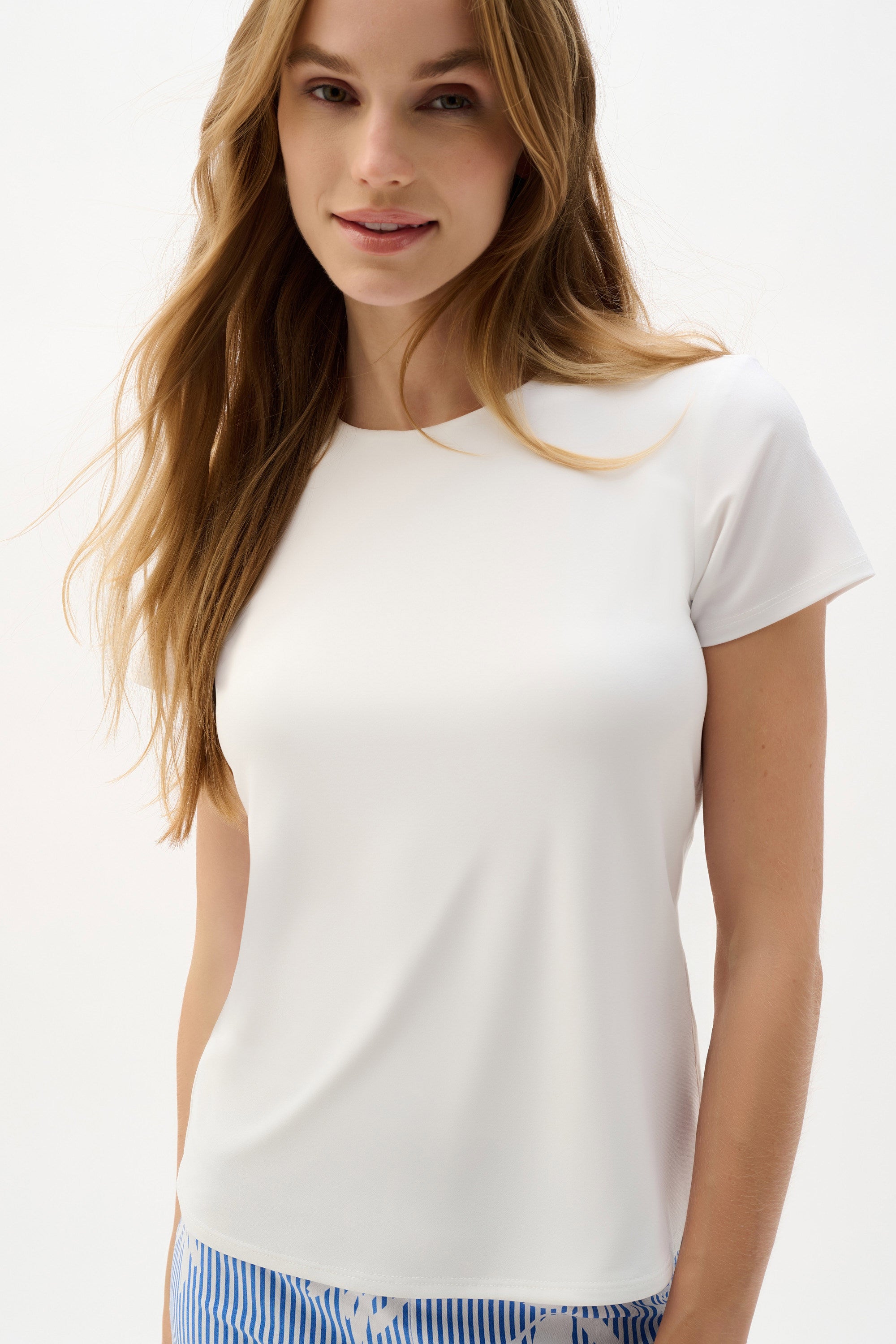 Silky Knit Fitted T-Shirt