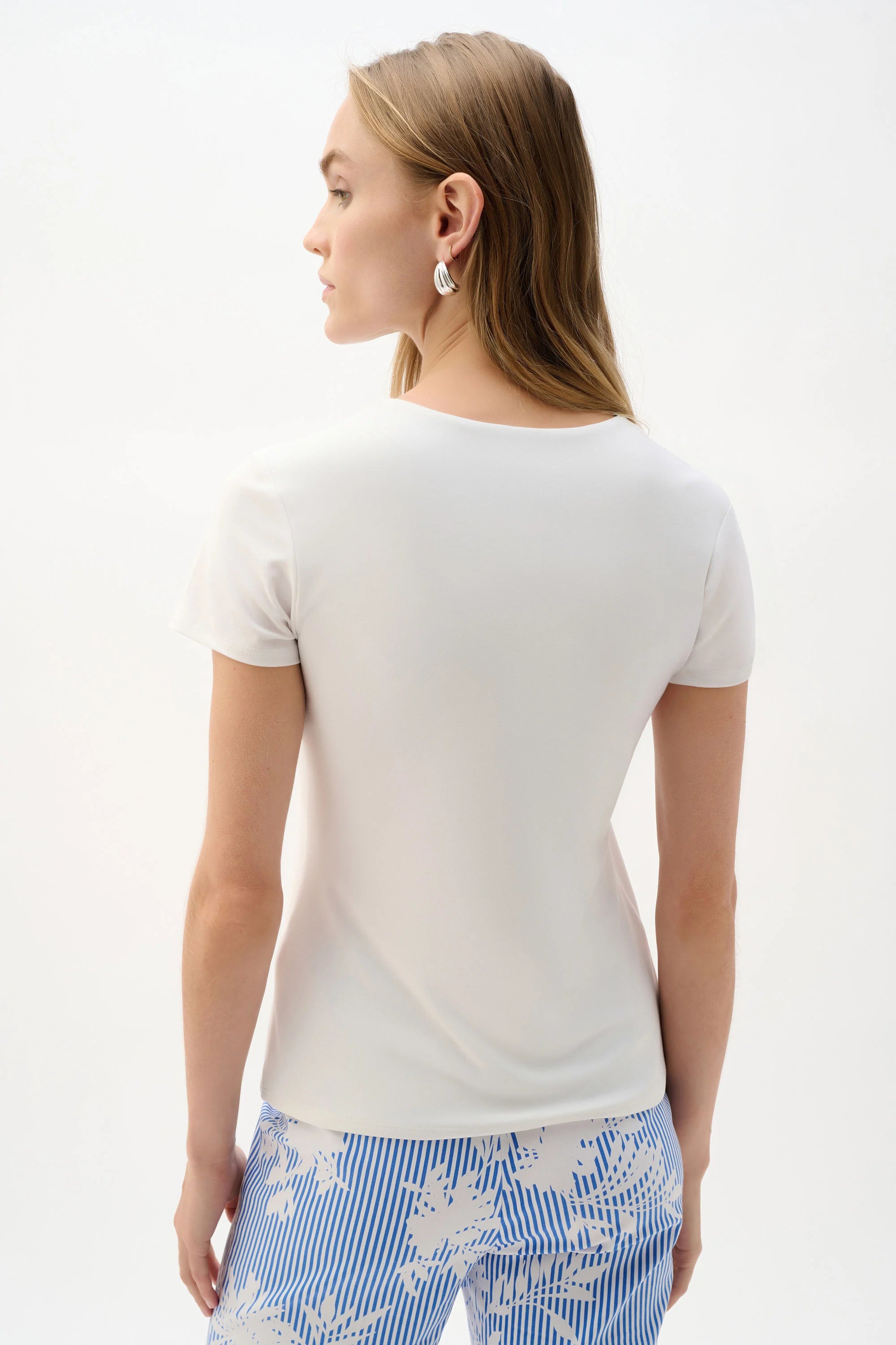 Silky Knit Fitted T-Shirt