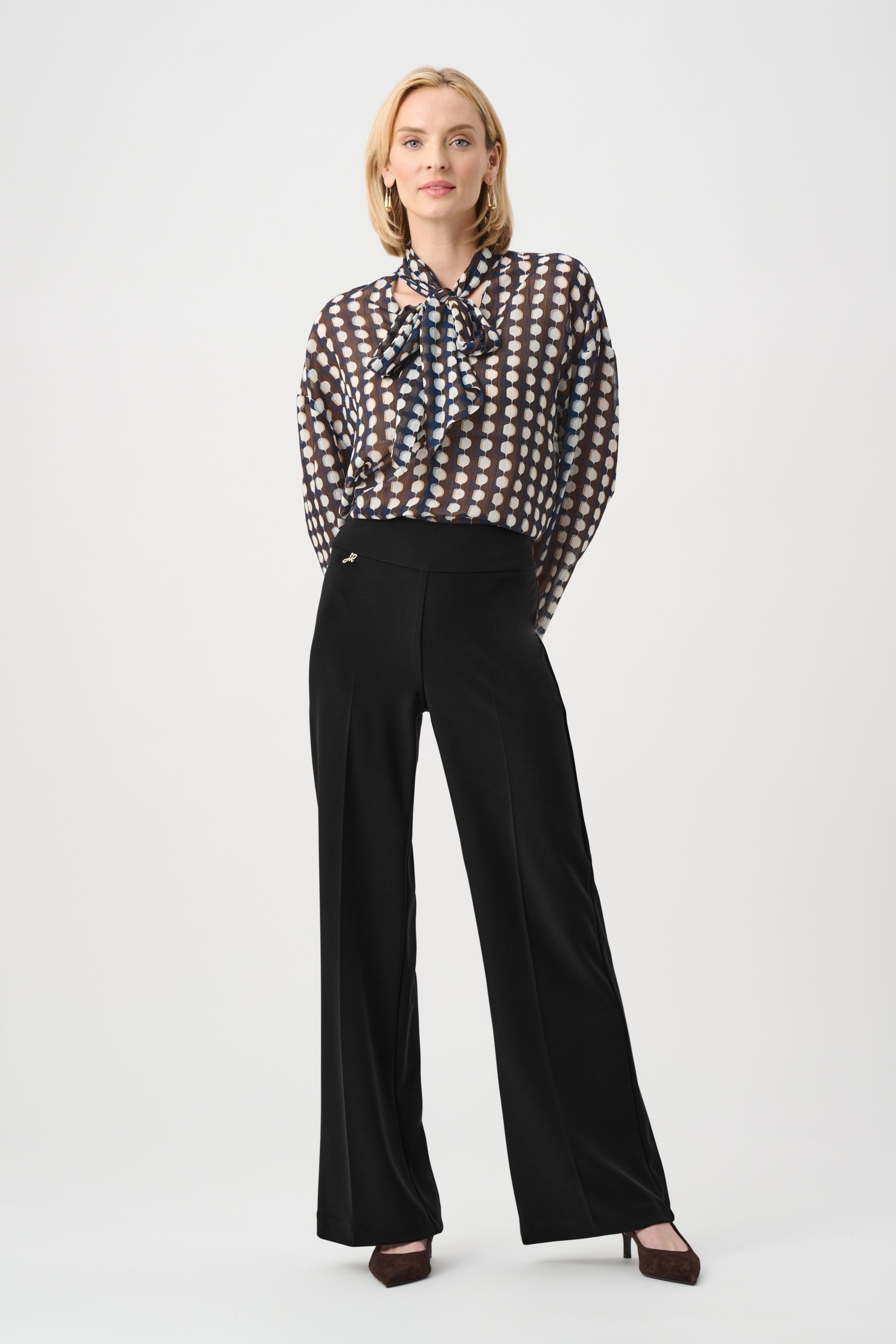 Silky Knit Wide-Leg Pull-On Pants