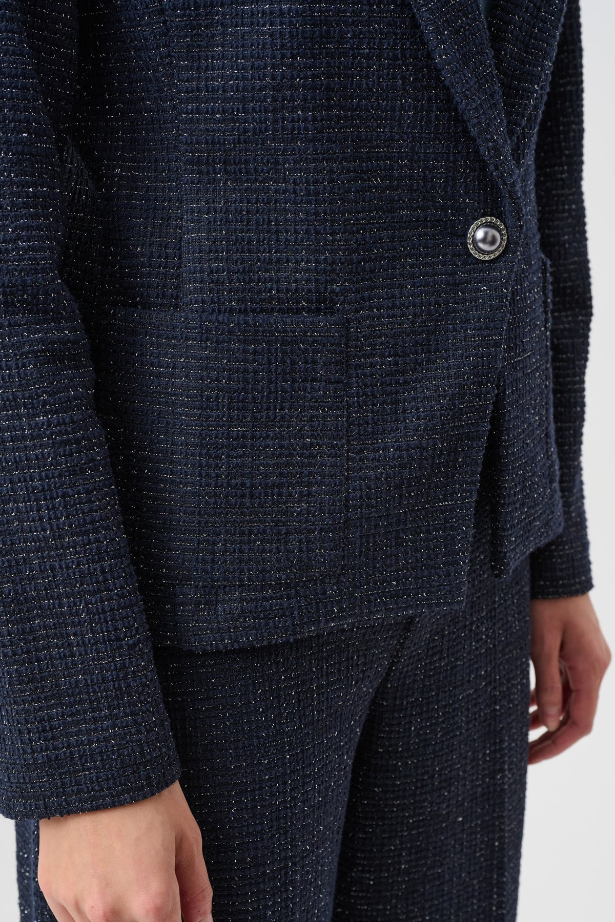 Lurex Boucle Fitted Blazer