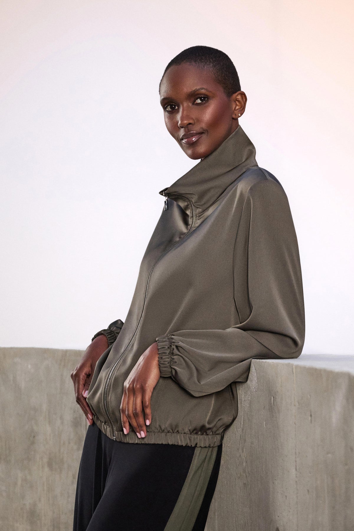 Recycled Satin Bomber Jacket