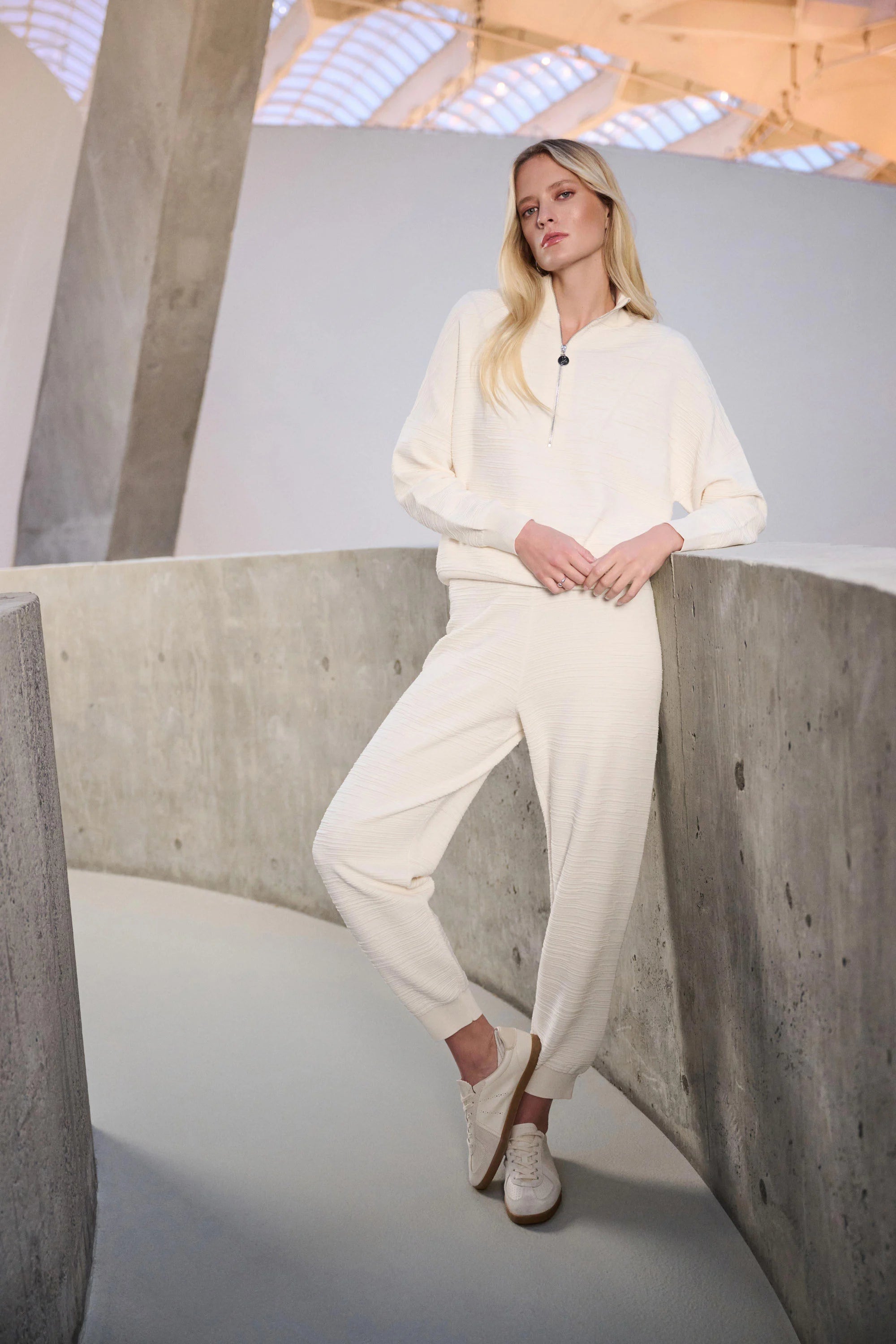 Fashion View Image of Joseph Ribkoff Sweater Knit Pull-On Jogger Pants in Birch