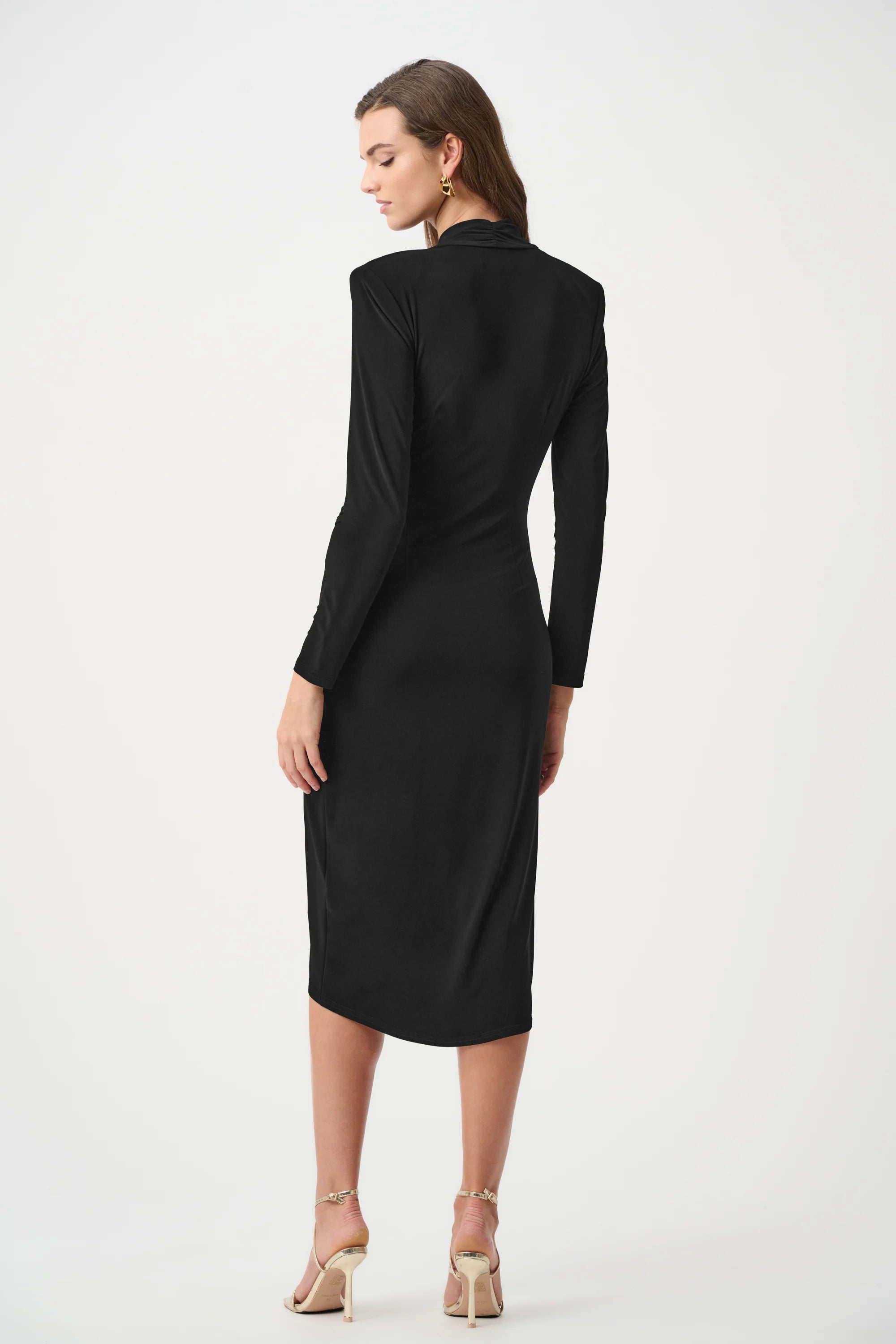 Silky Knit Sheath Wrap Dress