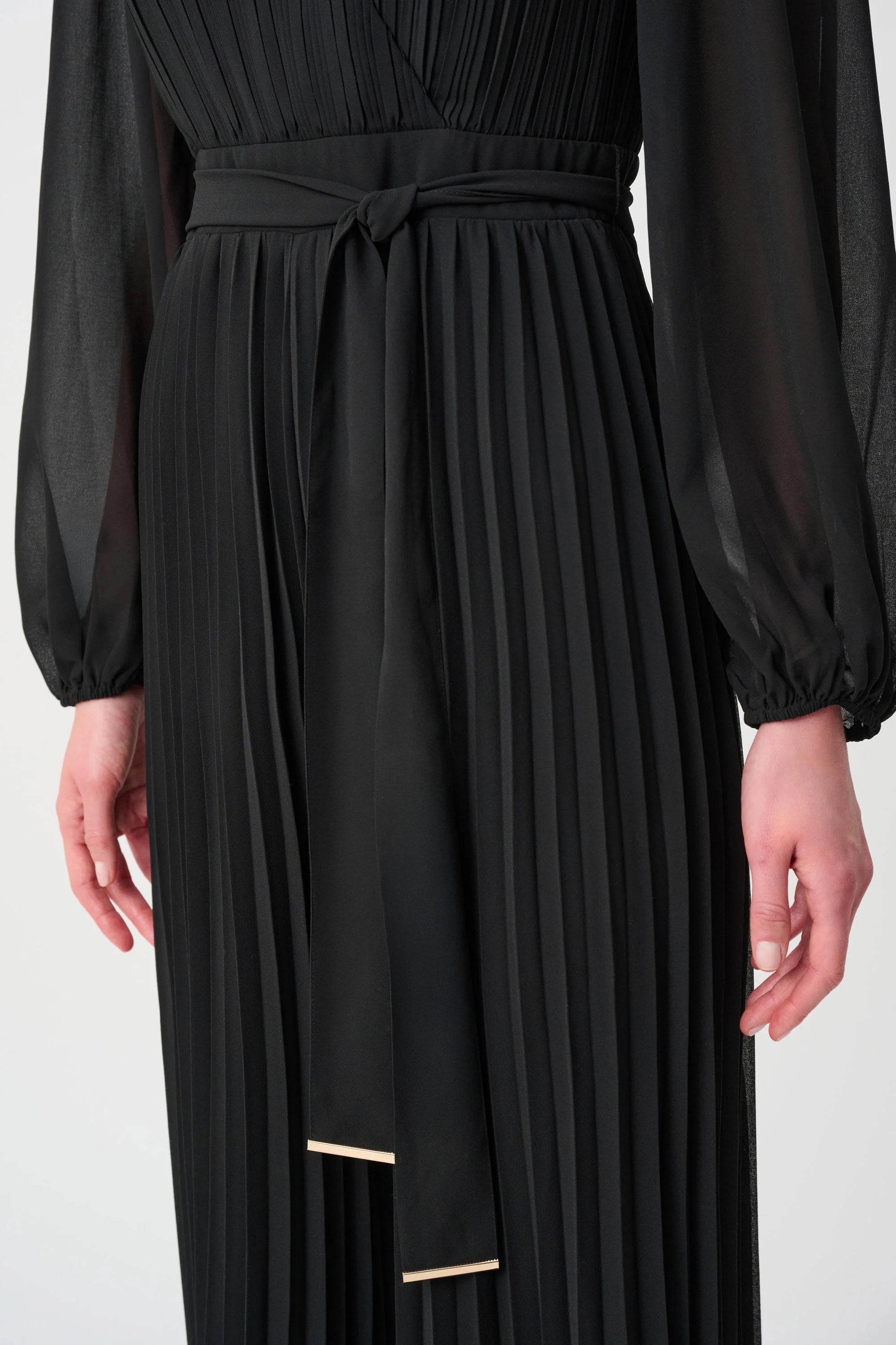 Georgette And Chiffon Wide Leg Wrap Jumpsuit