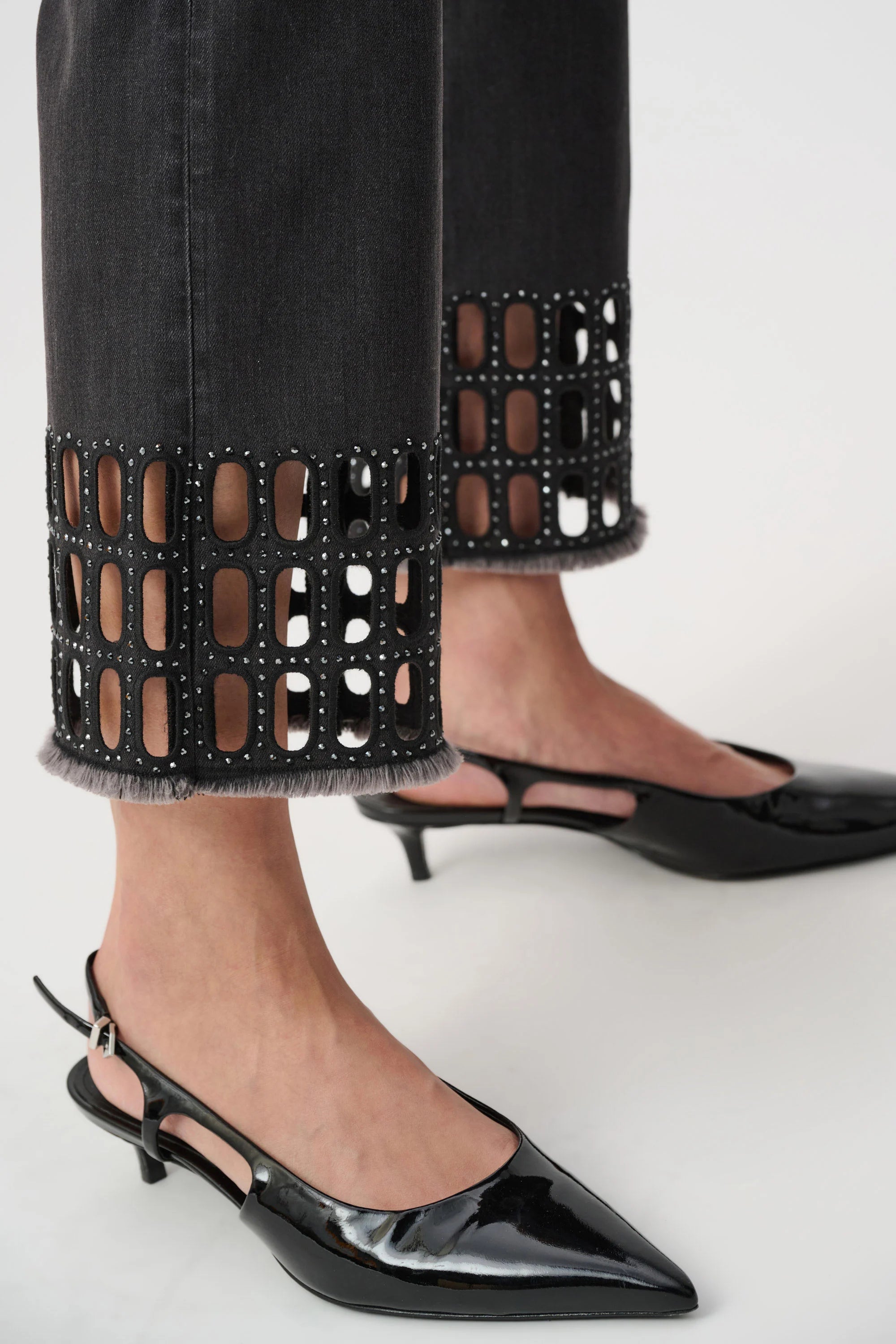 Repreve® Denim Straight Classic Jeans With Rhinestone Detail