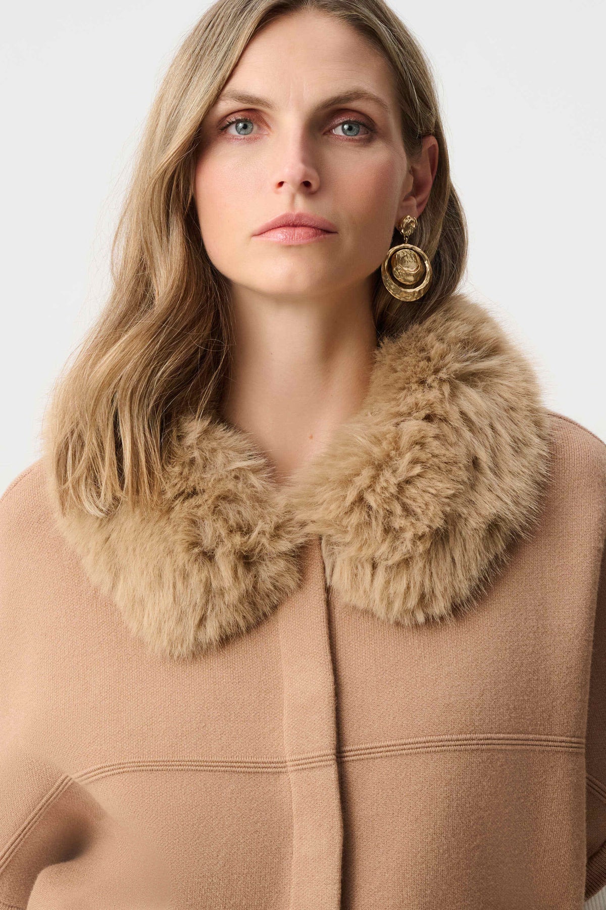 Detachable Faux-Fur Collar Jacket