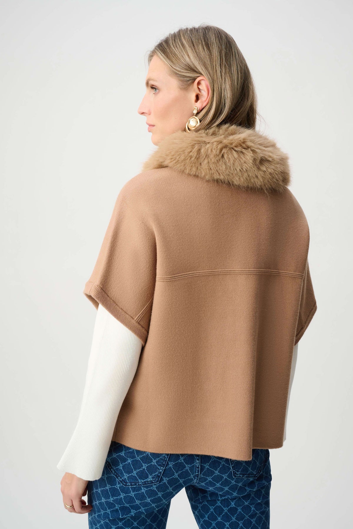 Detachable Faux-Fur Collar Jacket