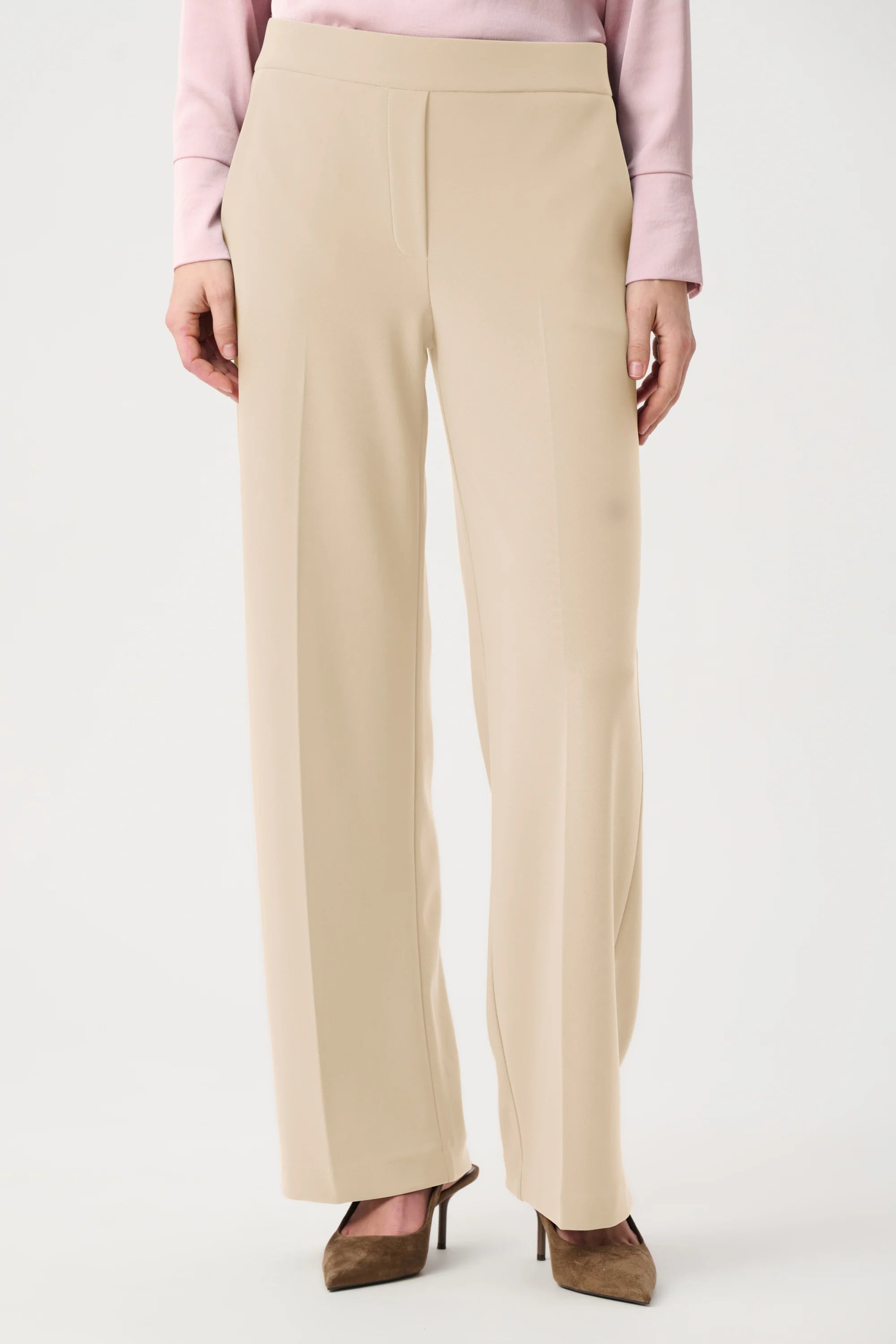 Pull-On Wide-Leg Pants