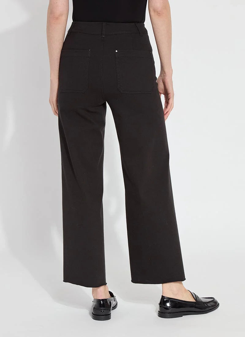 Back image of Lysse Erin Wide Leg pant in black.