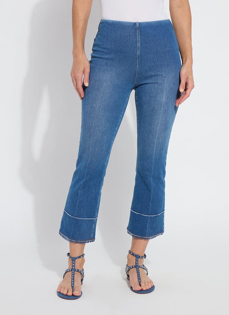 Dara Seamed Hem Crop Denim (25" Inseam)
