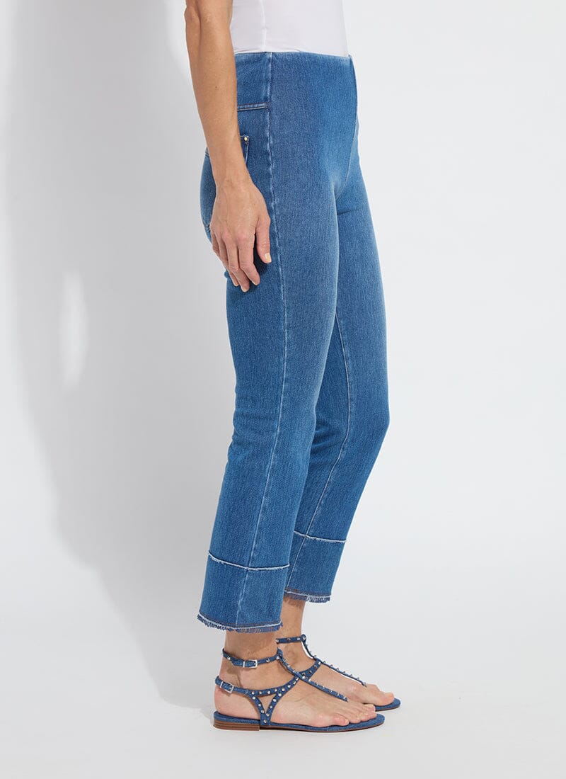 Dara Seamed Hem Crop Denim (25" Inseam)