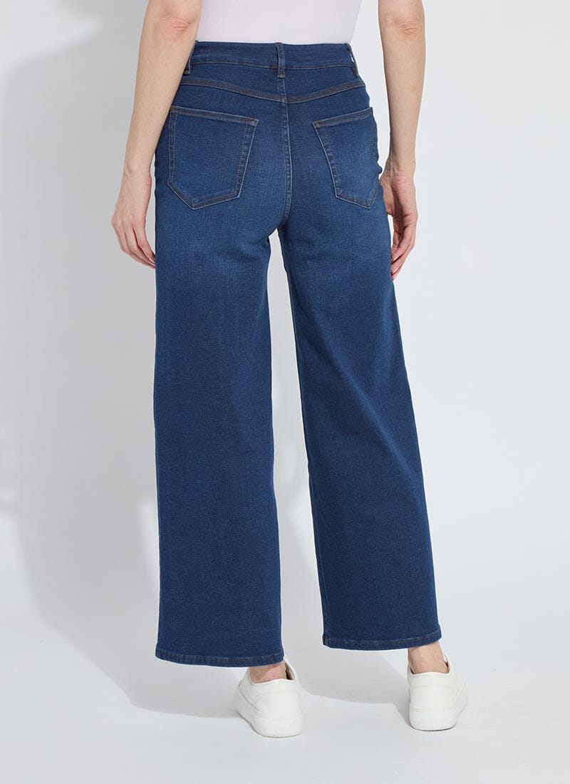 Back image of Lysse Sylvie Wide Leg Denim pant.