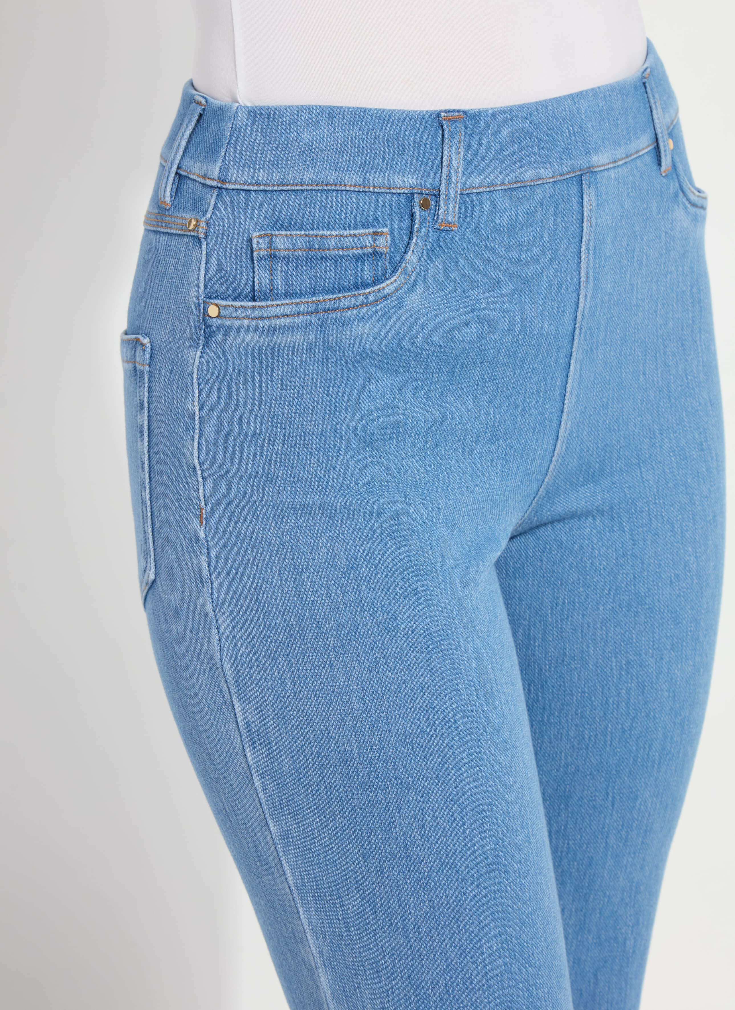 Billie Eyelet Straight Denim (26" Inseam)