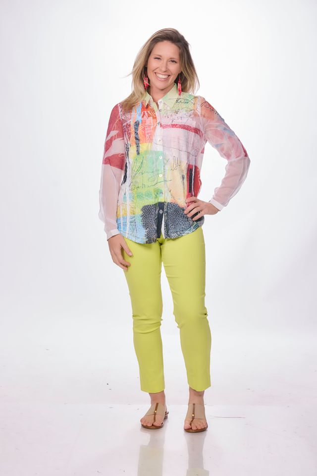 Long Sleeve Button Front Top