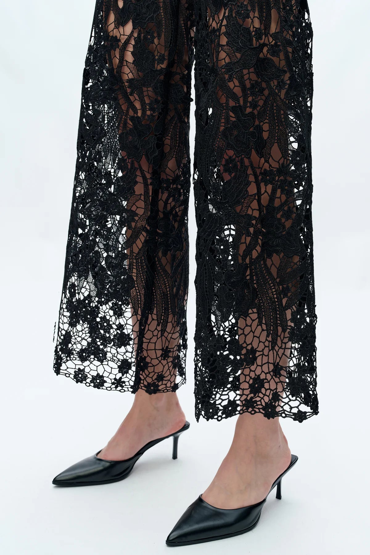 Black Lace Ankle Jean
