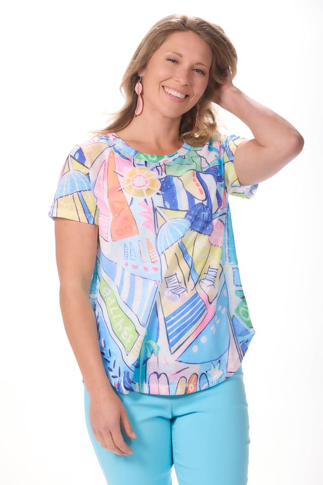 Short Sleeve Print Top