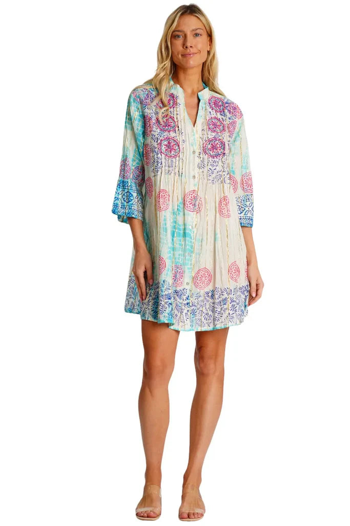Long Sleeve Cotton Mini Dress