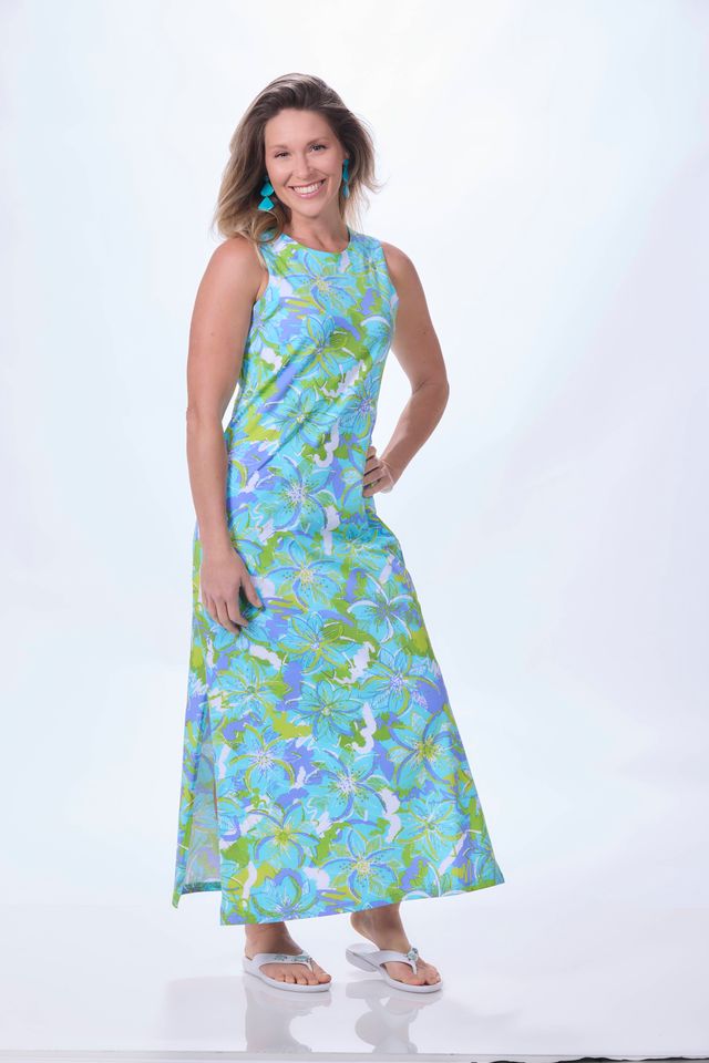 Emilee Maxi Shift Dress In Breezie By Ana Clare XL