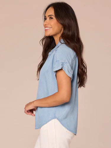 Short Sleeve Collar Placket Shirt