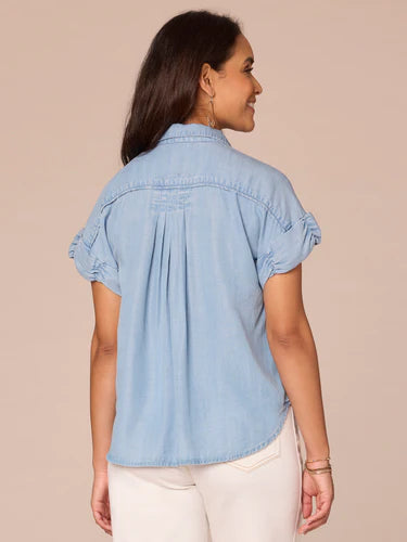 Short Sleeve Collar Placket Shirt