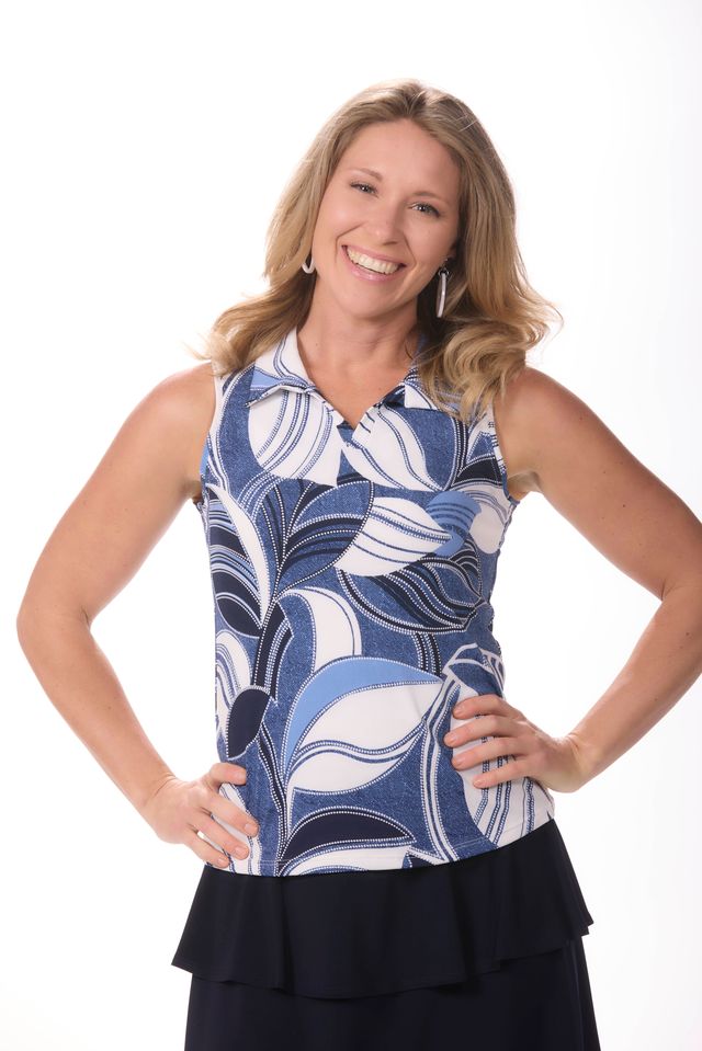 Sleeveless Collar Top