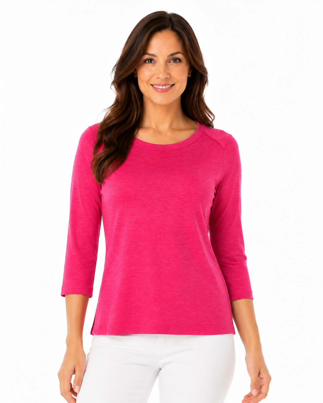 3/4 Slub Boatneck Top