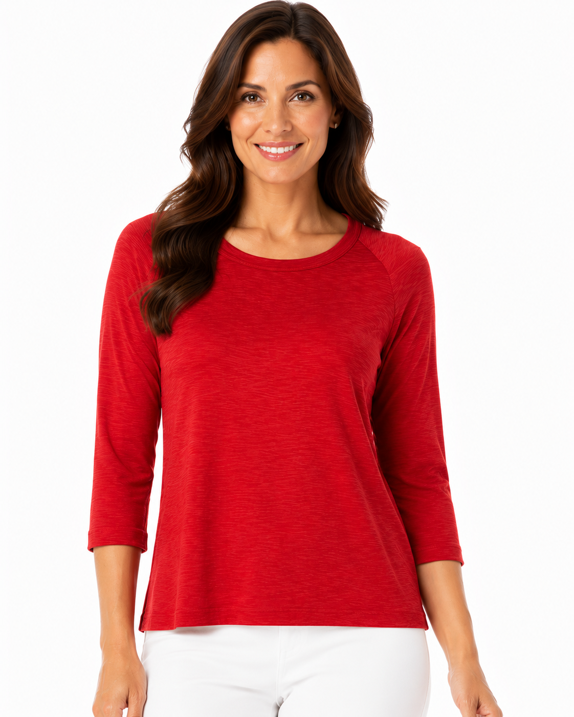 3/4 Slub Boatneck Top