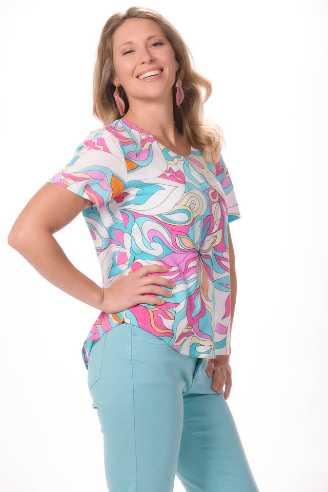 Short Sleeve Print Top