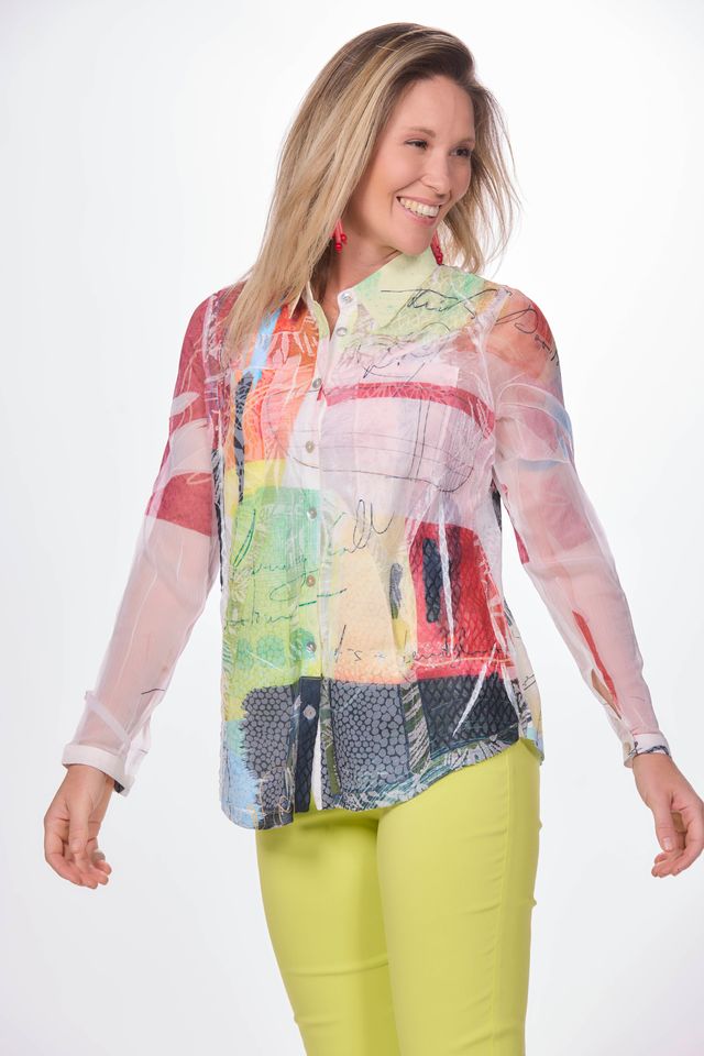 Long Sleeve Button Front Top