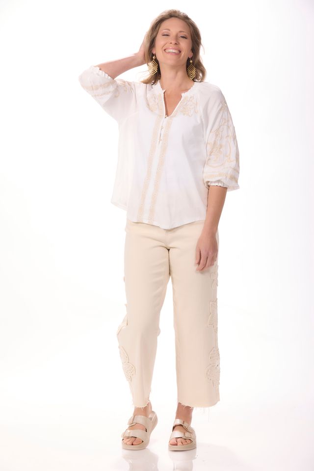 Audrey Crochet 26" Crop Pant