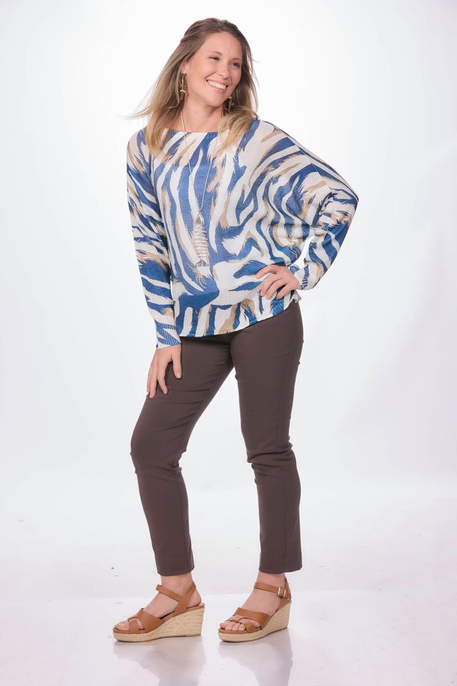 Zebra Batwing Sweater