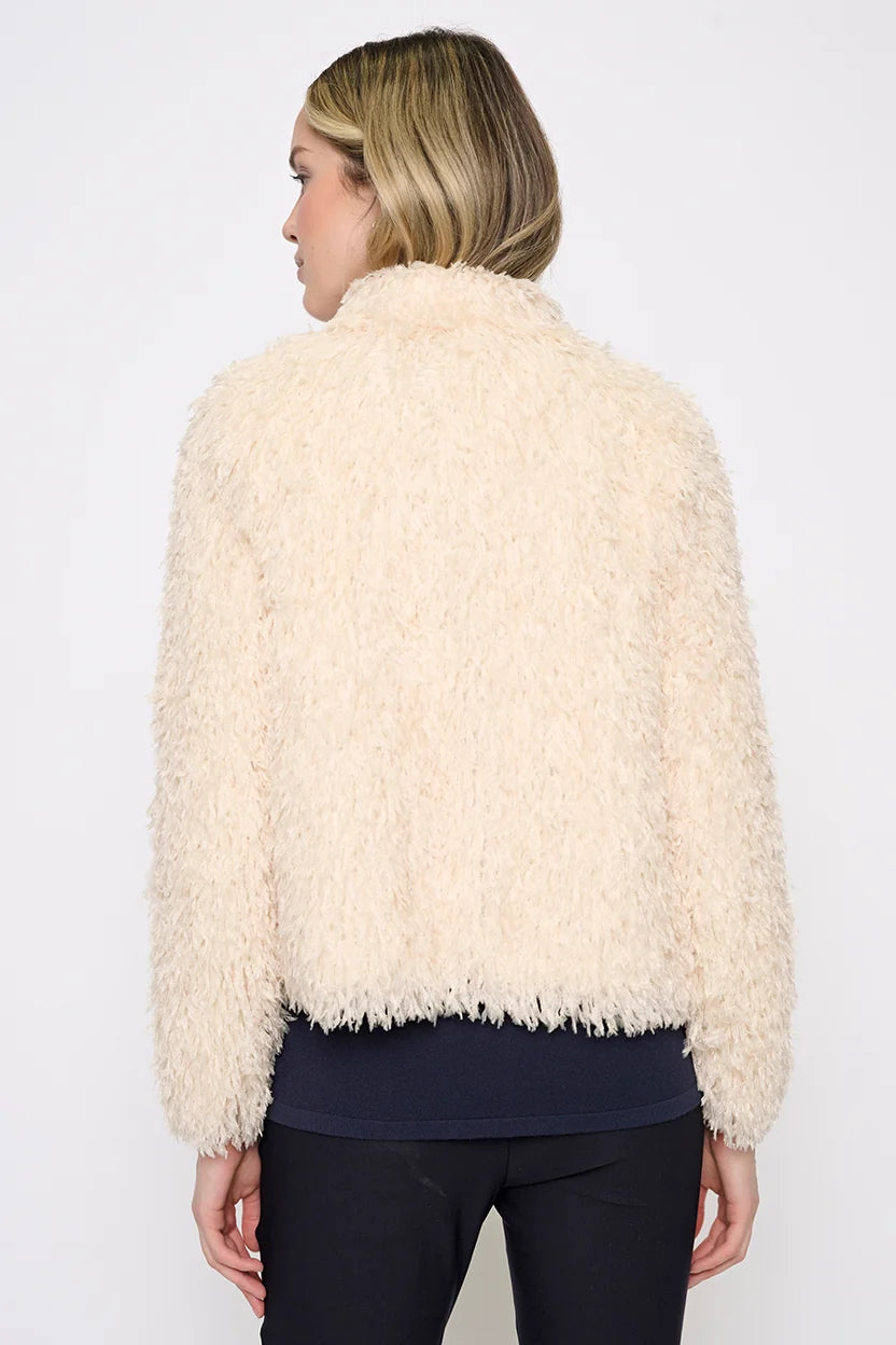Faux Feather Short Jacket