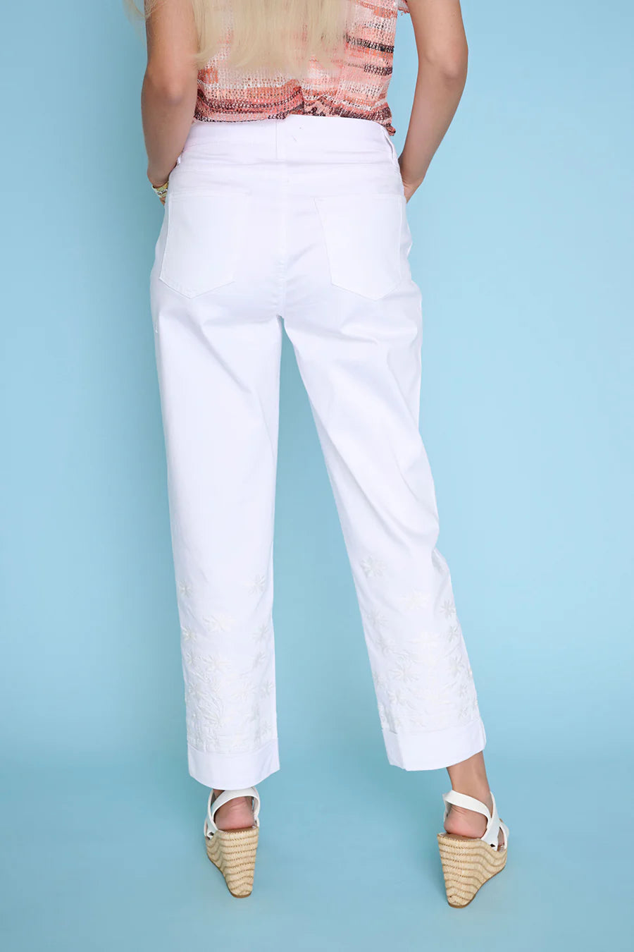5 Pocket Embroidered Denim