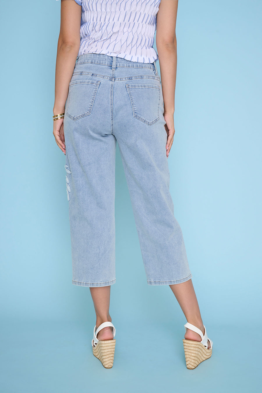 5 Pocket Leaf Applique 23" Jeans