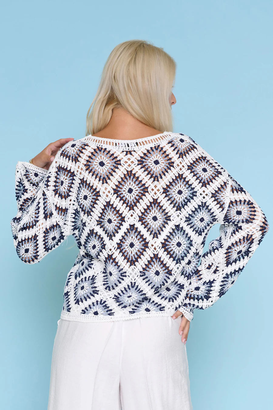 Long Sleeve Crochet Sweater