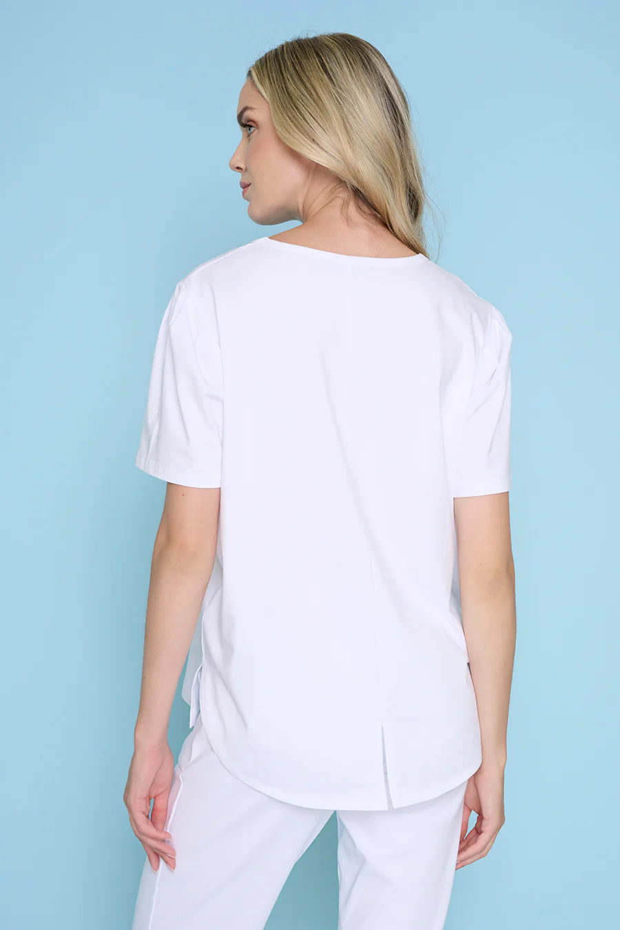 Short Sleeve Heart Embroidered Top