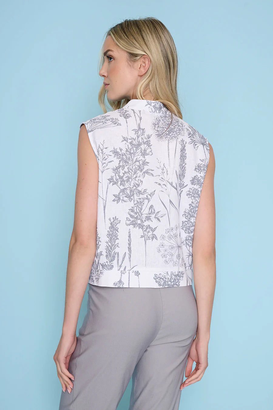 Zip-Front Cropped Vest