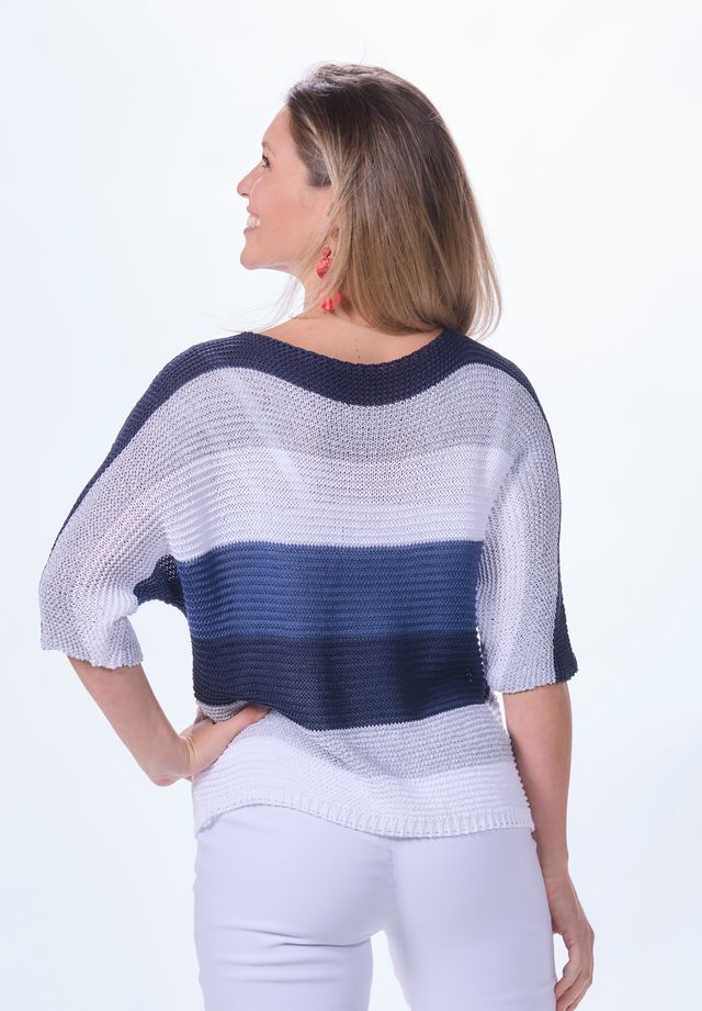 1/2 Sleeve Striped Sweater