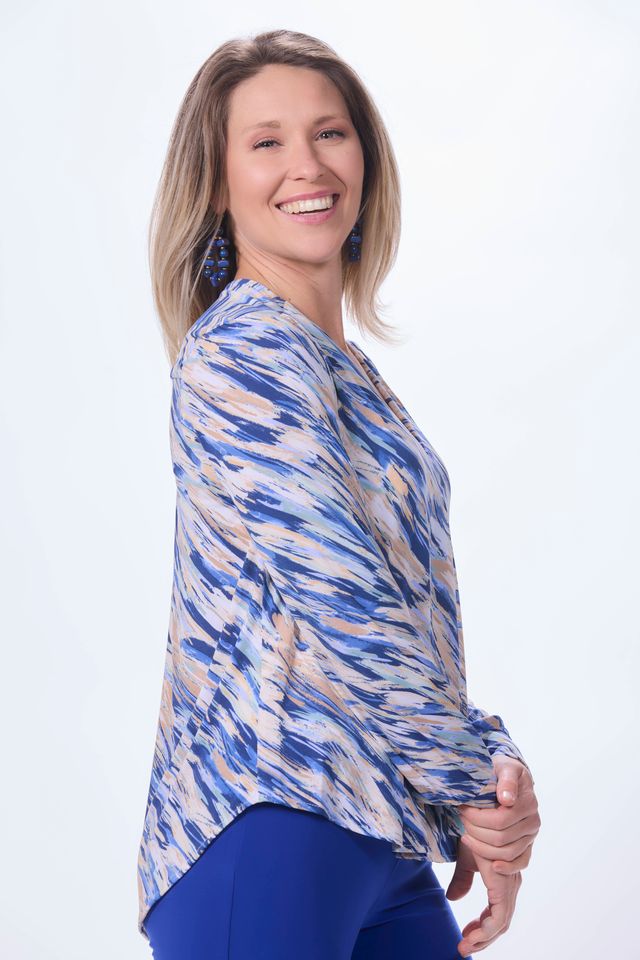 V-Neck Long Sleeve Top