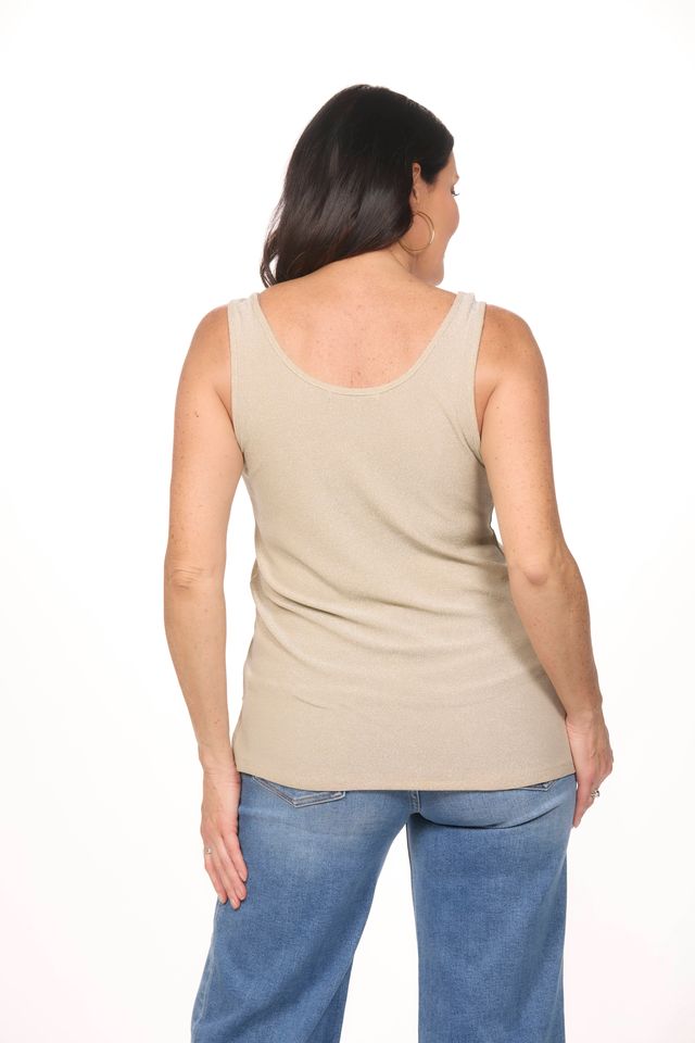 Sleeveless Shimmer Tank