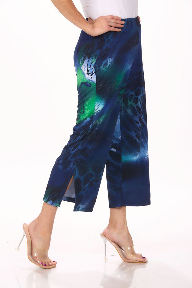 Pull On Wide Leg Side Slit Pant