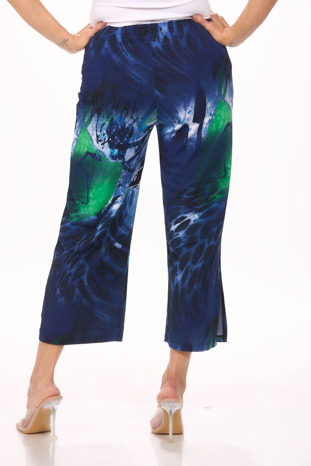 Pull On Wide Leg Side Slit Pant