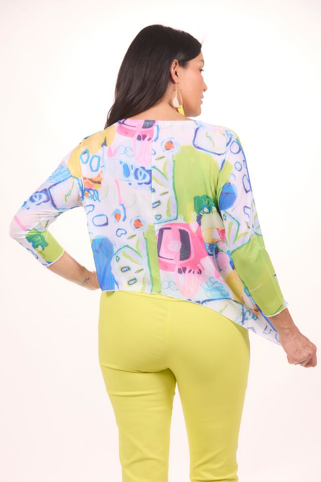 3/4 Sleeve Mesh Topper
