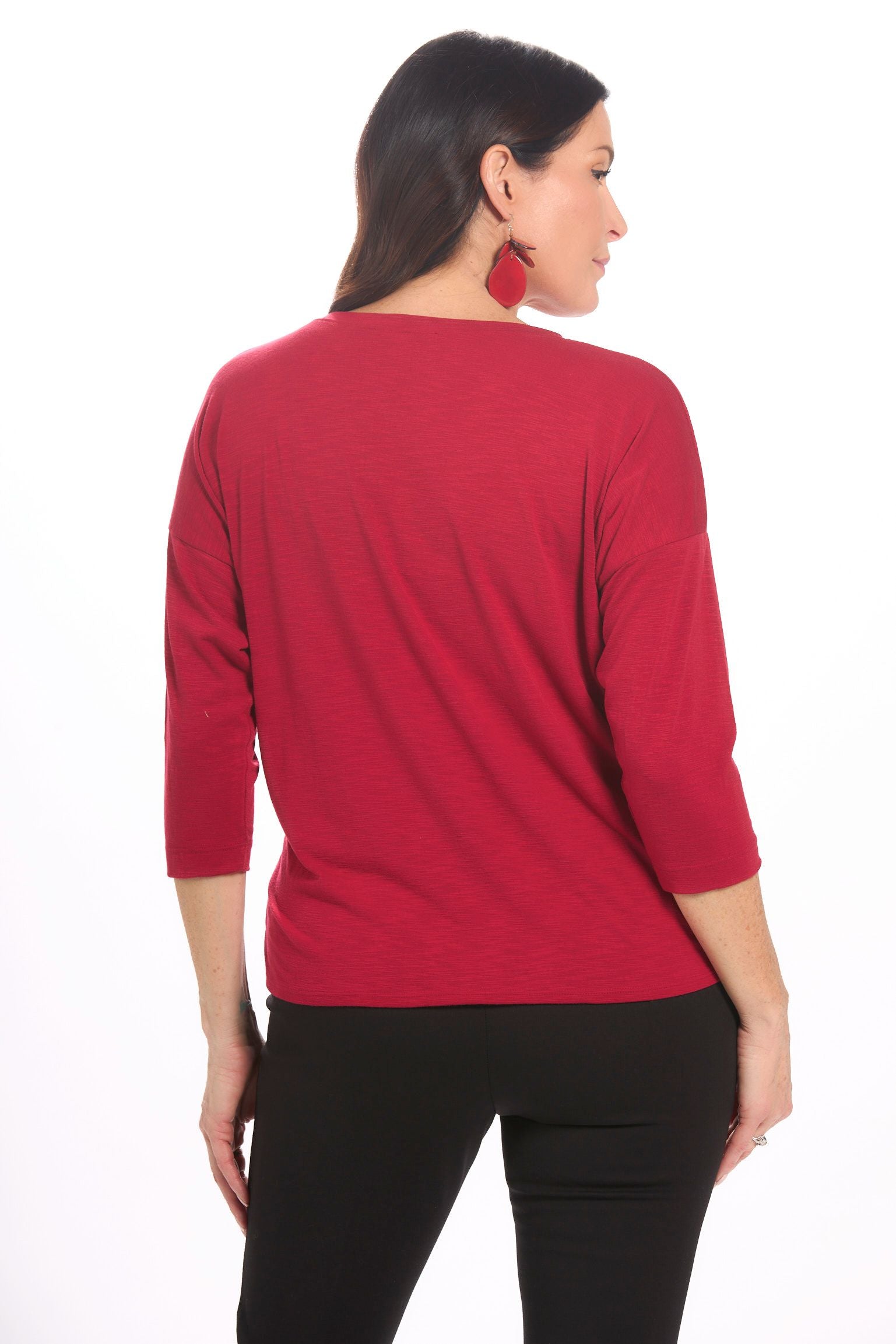 Back image of Nally&Millie chile red knot top.