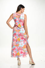 Back image of Anaclare Emilee Maxi dress in floral print. 