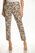 Front image of Krazy Larry Flowers print pants. 