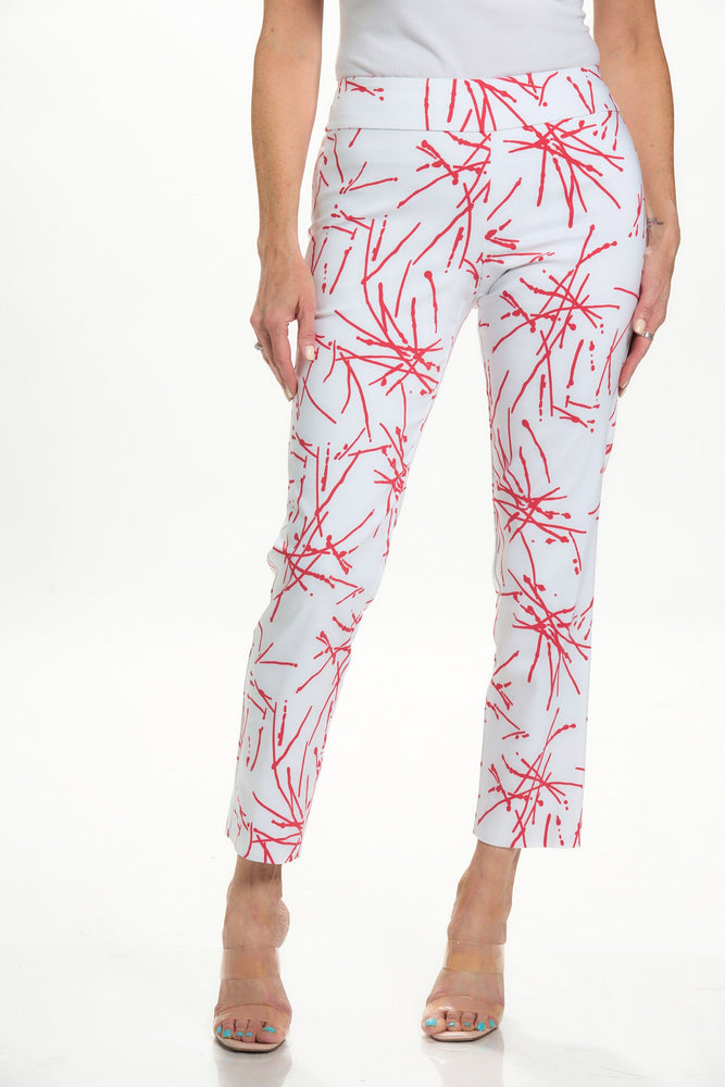 Front image of krazy larry pull on watermelon firecracker pants. 